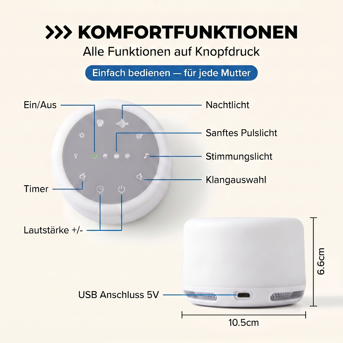 Slumly Dreamlight Home - Einschlafhilfe mit Nachtlicht